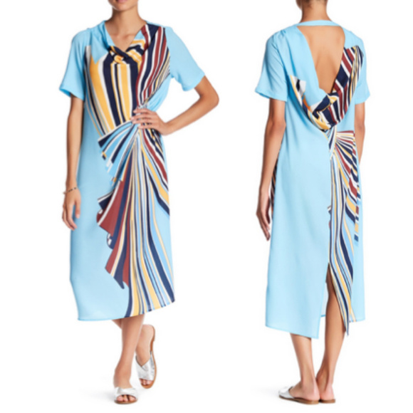 TOV Los Angeles Printed Short Sleeve Maxi Dress - Picture 1 of 8
